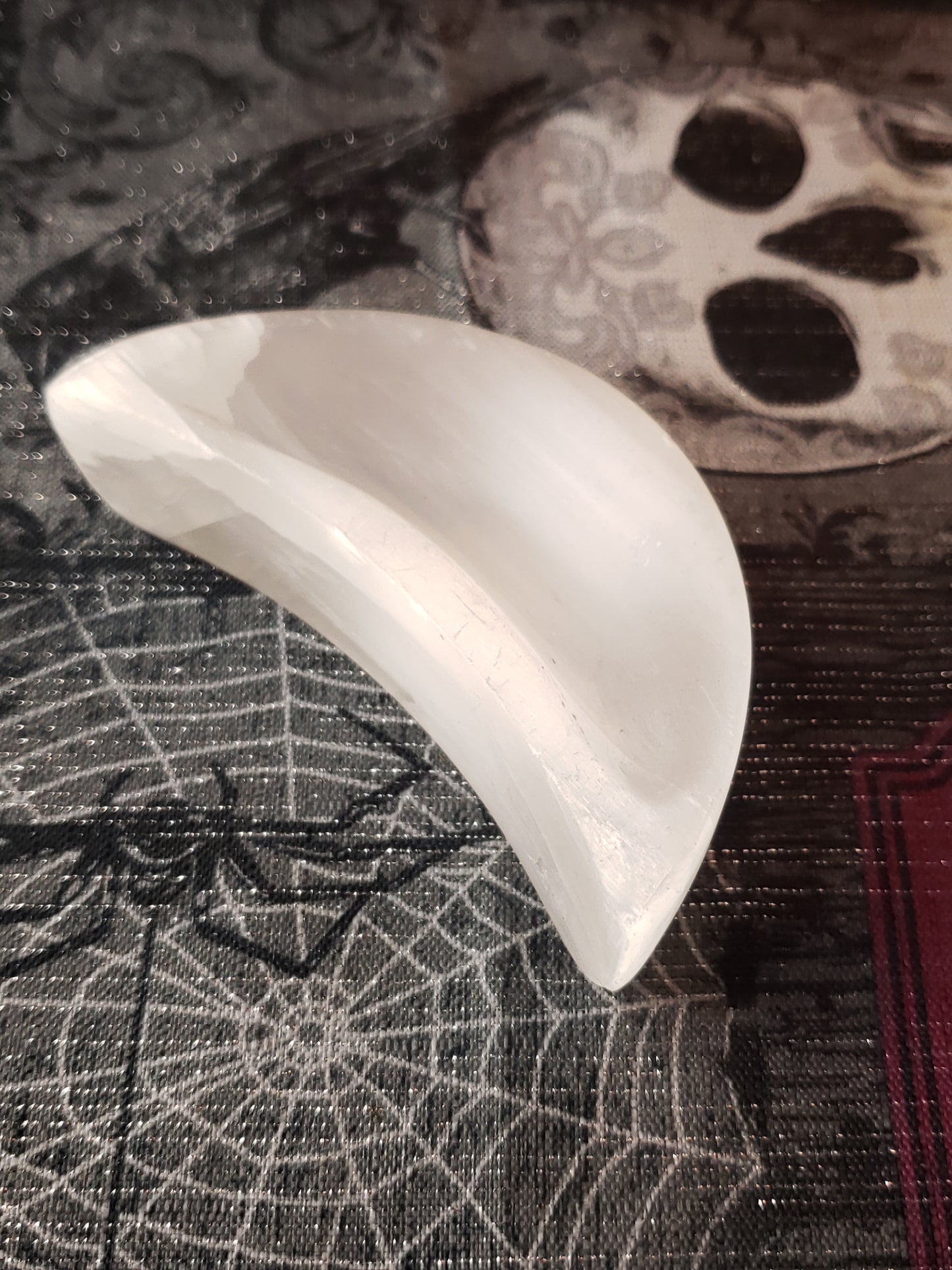 Selenite Moon Bowl