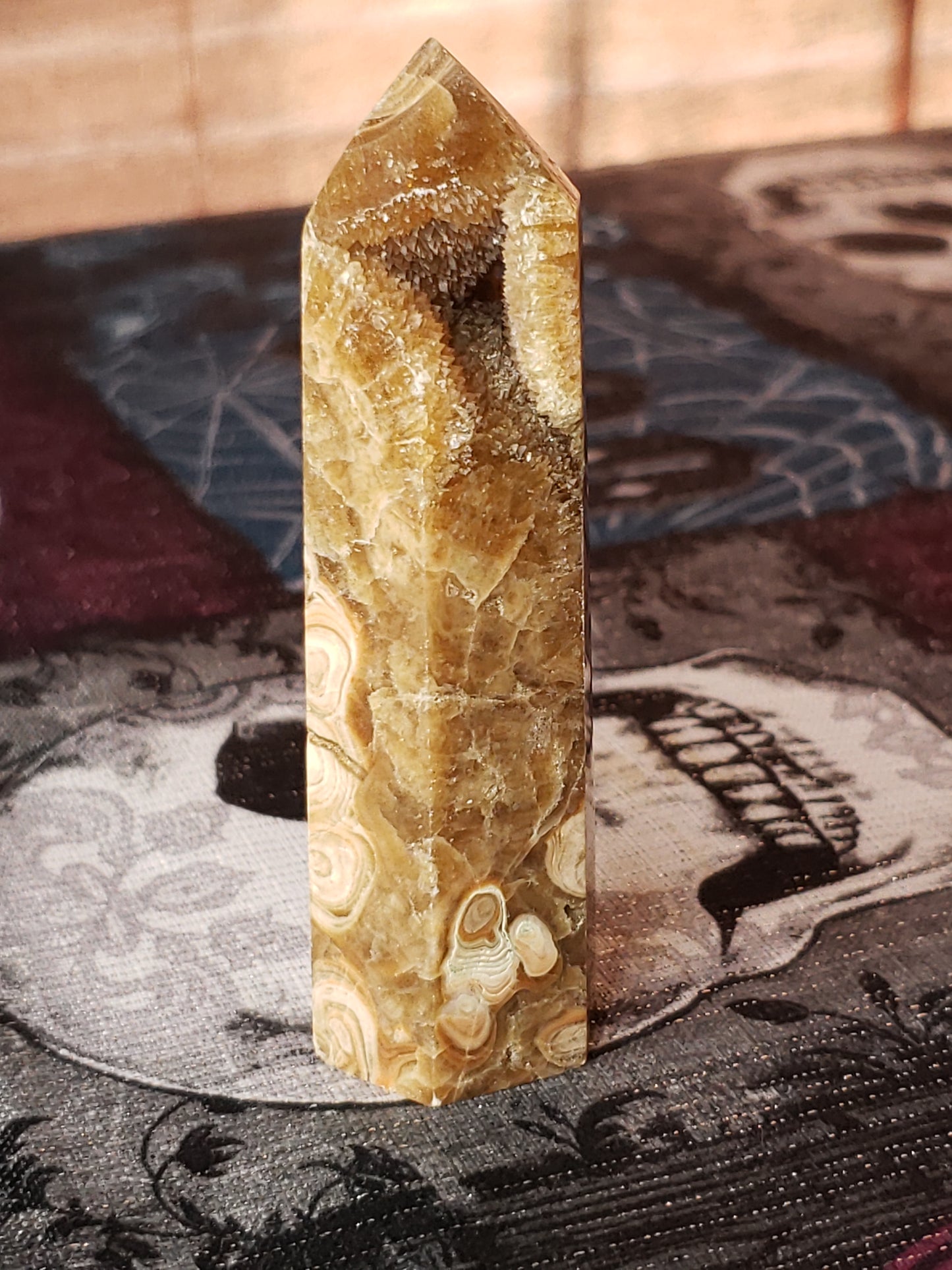 Amber Calcite Tower