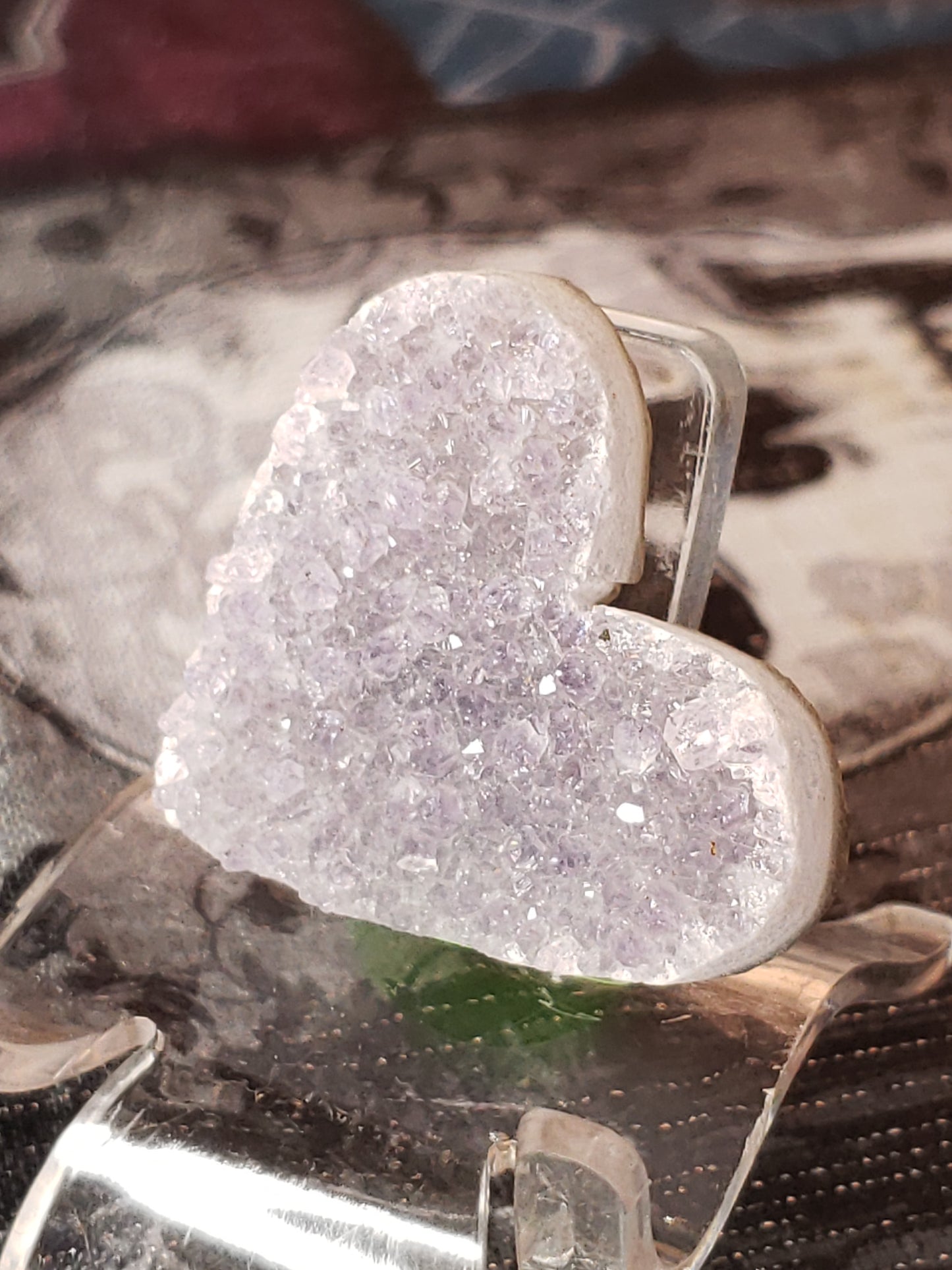 Amethyst Cluster Heart