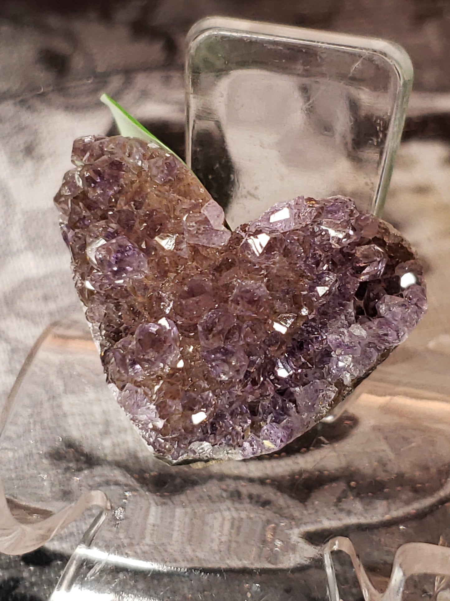 Amethyst Cluster Heart