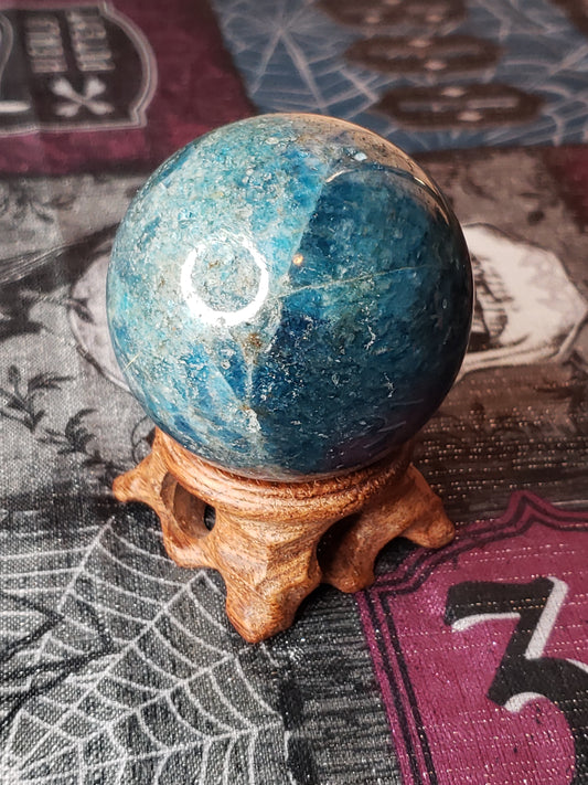 Blue Apatite Sphere