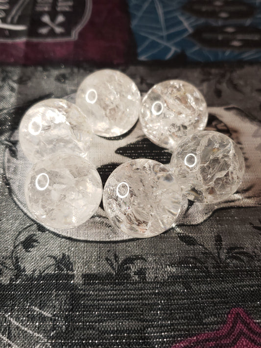 Crackle Quartz Sphere
