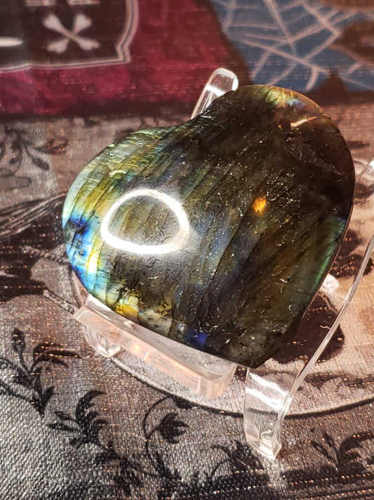Labradorite Heart Palm