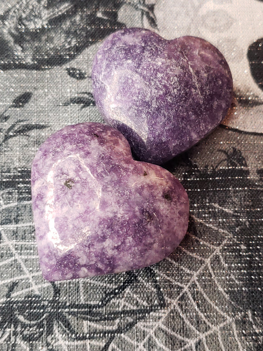 Lepidolite Heart