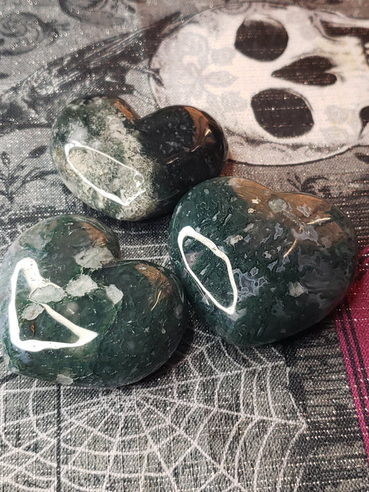 Moss Agate Heart