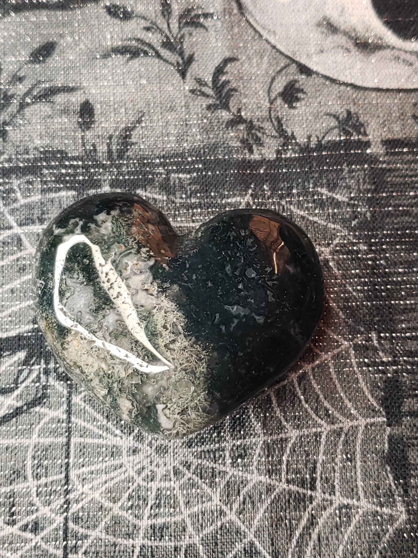 Moss Agate Heart