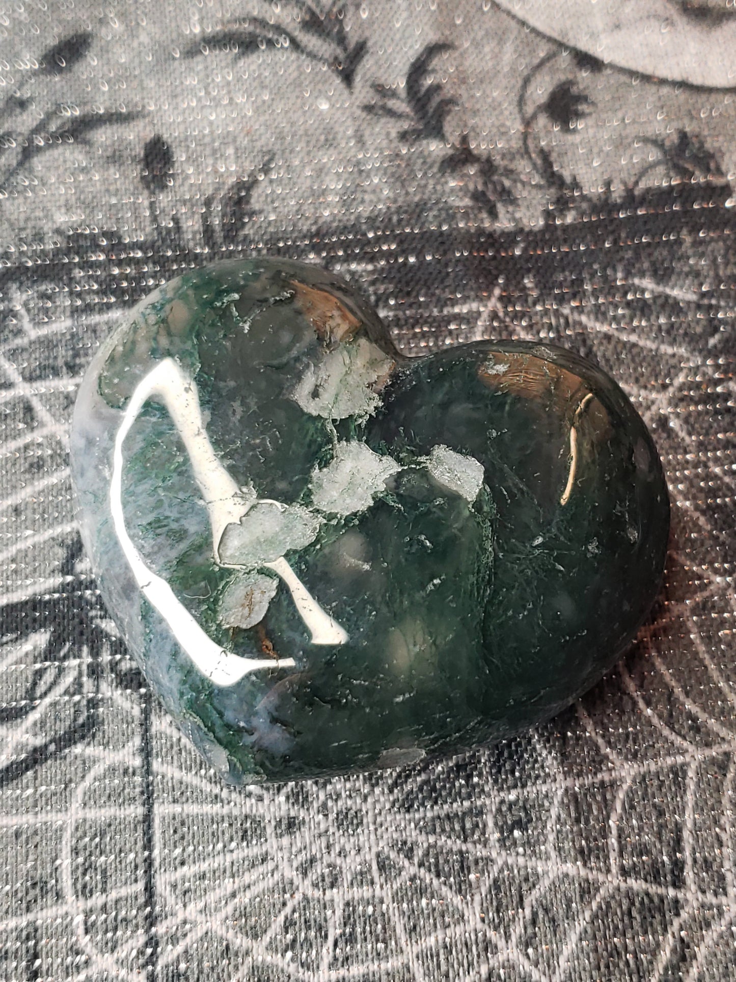 Moss Agate Heart