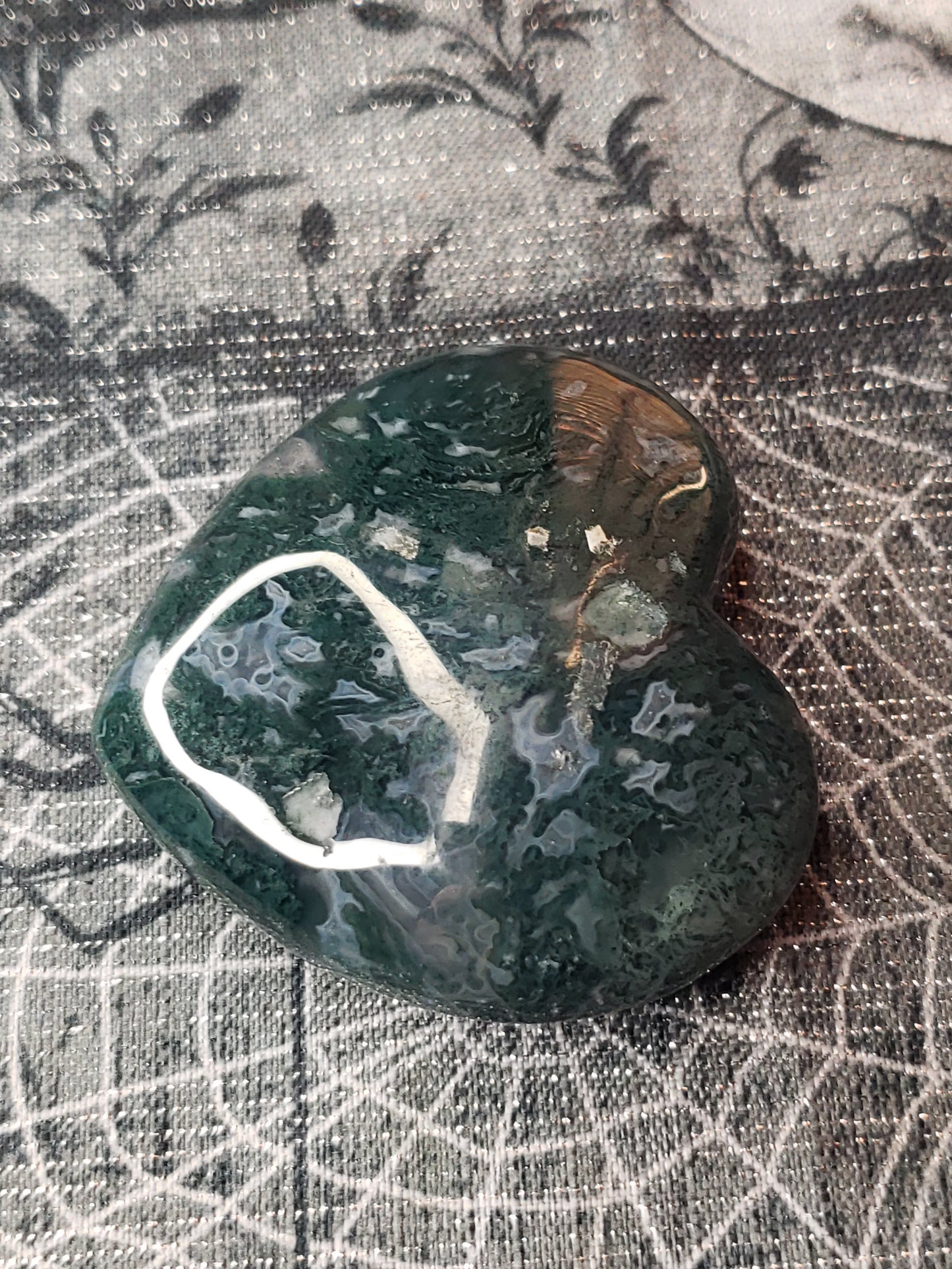 Moss Agate Heart