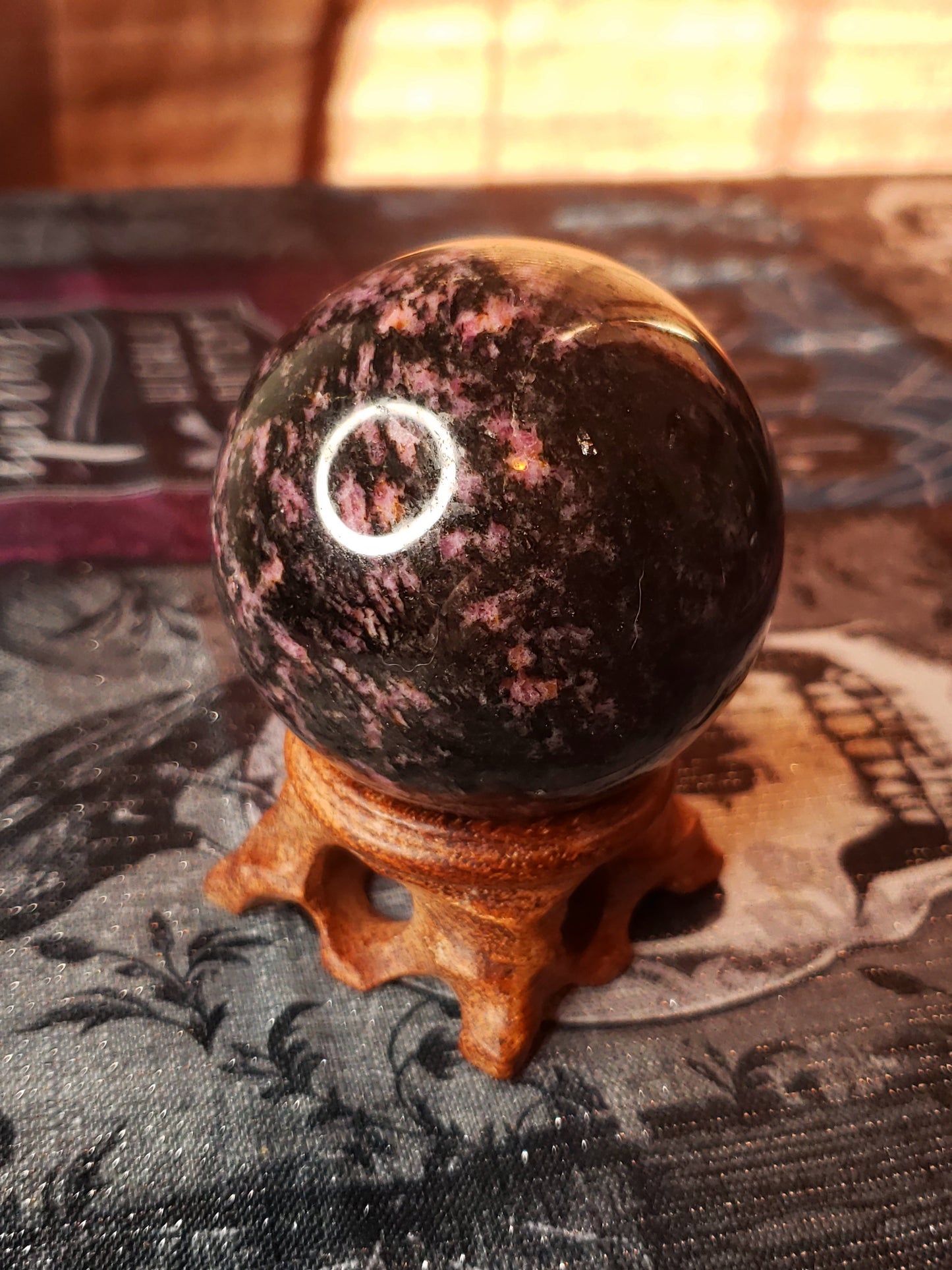 Rhodonite Sphere