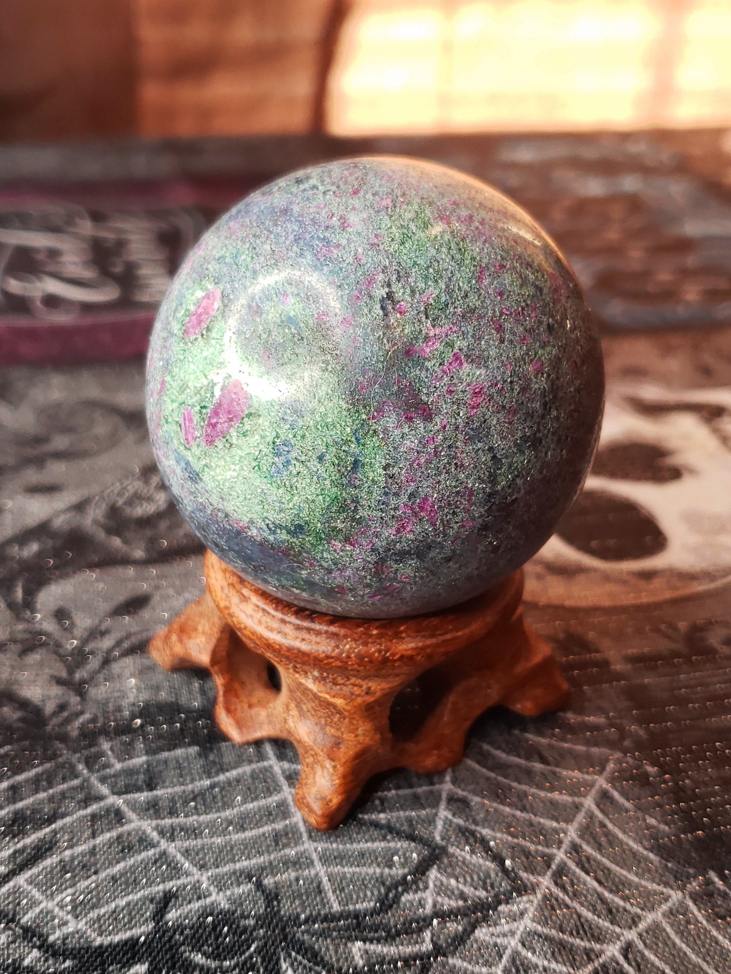 Ruby Zoisite Sphere