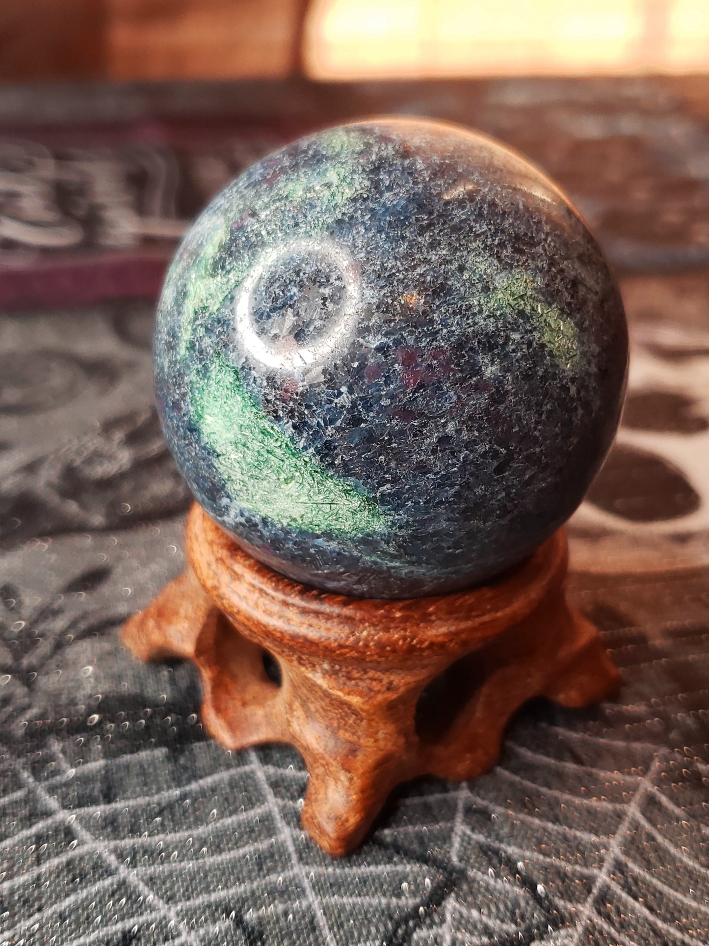 Ruby Zoisite Sphere
