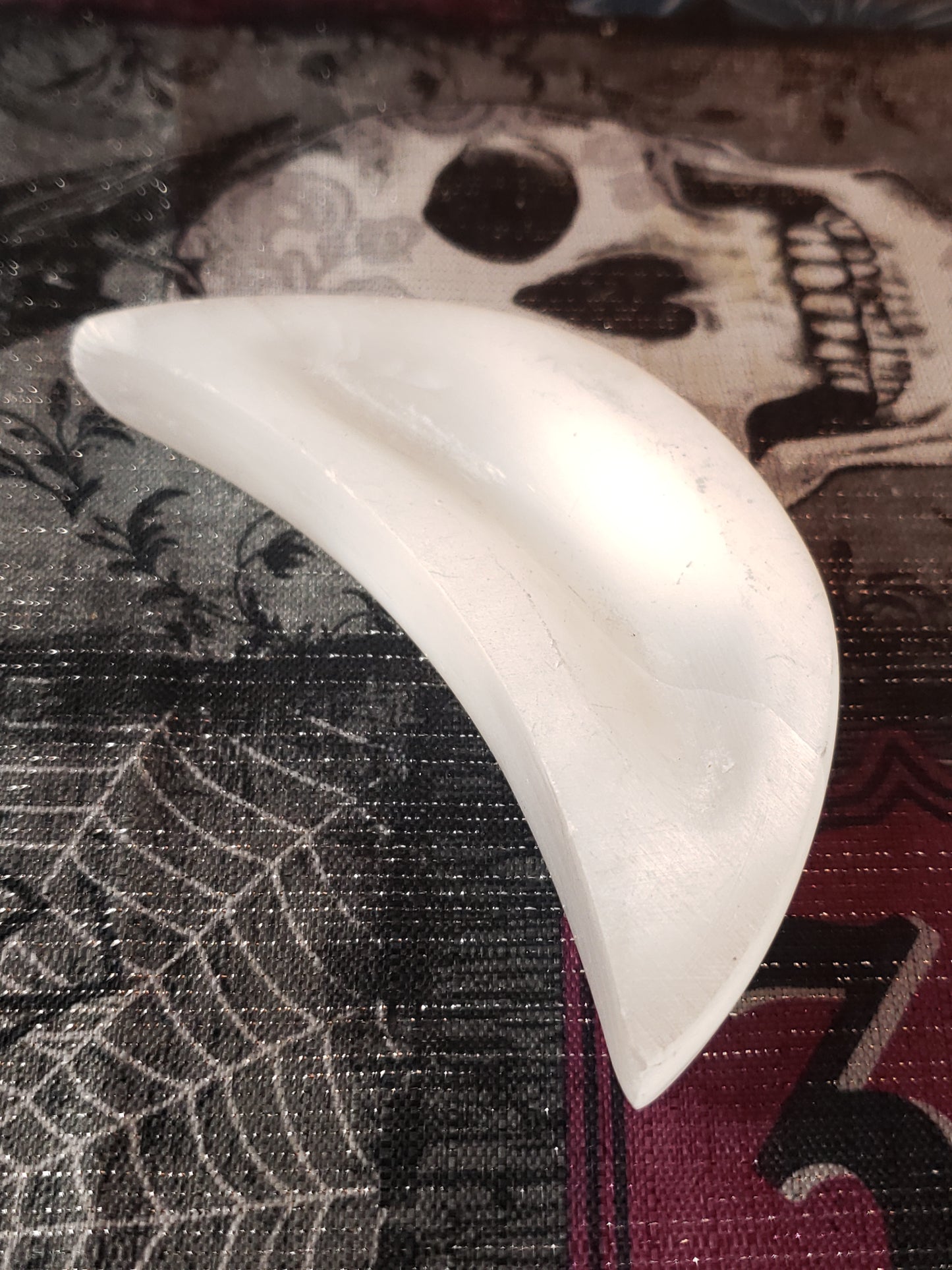 Selenite Moon Bowl
