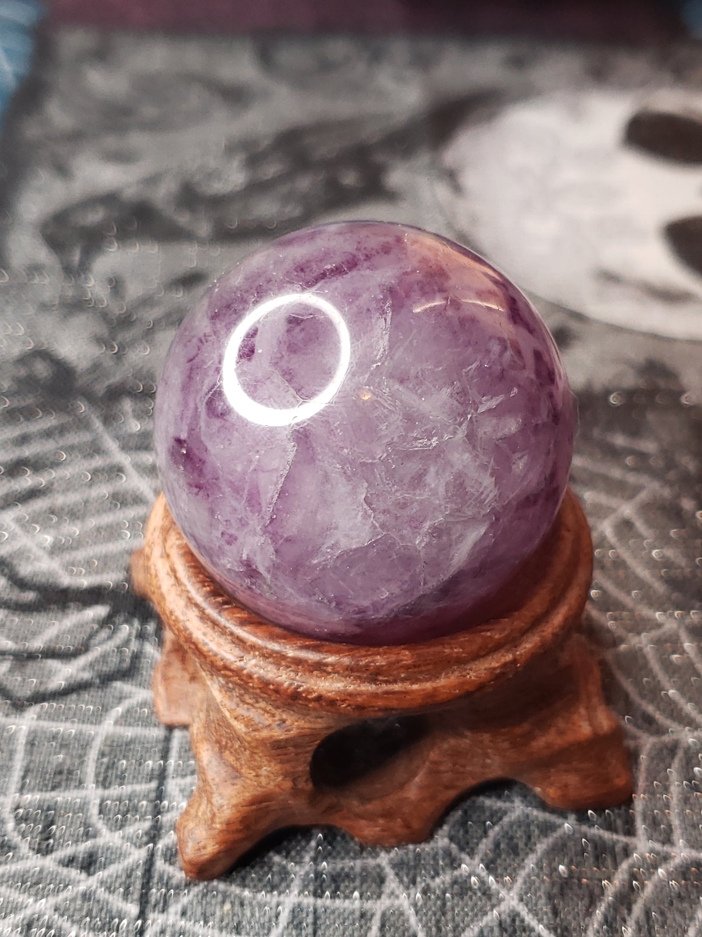 Watermelon Fluorite Sphere